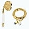 ENGA Vintage Handheld Shower Rain Sprayer Telephone Shaped Ceramic Shower Head with 59 Inch Hose for Bathroom Gold Finish