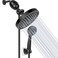 Taiker Filtered Shower Head High Pressure Rainfall Shower HeadHandheld Shower Filter Combo Luxury Modern Chrome Plated with 60 Hose Antileak with Holder Black