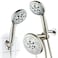 Hotel Spa AquaCare Spa Station High Pressure 48mode 3way Rainfall Handheld Shower Head Combo AntiClog Nozzles ExtraLong 6 ft Stainless Steel Hose 2nd Wall BracketNickel Finish