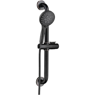 BRIGHT SHOWERS Slide Bar Shower Set with Handheld Shower Head ADACompliant Stainless Steel Grab Bar Adjustable Height and 69Inch Hose Oil Rubbed Bronze