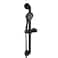 BRIGHT SHOWERS Stainless Steel Slide Bar Grab Rail Set Ada Compliant 5Spray Handshower with Slide Bar Kit Includes Handheld Shower Head and 69Inch Hose Matte Black