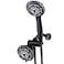 Hydroluxe 1753 Handheld Showerhead Rain Shower Combo High Pressure 24 Function 4 Face Dual 2 in 1 Shower Head System with Stainless Steel Hose Patented 3way Water Diverter in Oil Rubbed Bronze