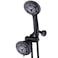 Hydroluxe 1753 Handheld Showerhead Rain Shower Combo High Pressure 24 Function 4 Face Dual 2 in 1 Shower Head System with Stainless Steel Hose Patented 3way Water Diverter in Oil Rubbed Bronze