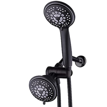 Hydroluxe 1753 Handheld Showerhead Rain Shower Combo High Pressure 24 Function 4 Face Dual 2 in 1 Shower Head System with Stainless Steel Hose Patented 3way Water Diverter in Oil Rubbed Bronze