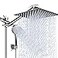 PinWin Shower Head Combo10 Inch High Pressure Rain Shower Head with 11 in Adjustable Extension Arm and 5 Settings HandheldPowerful Shower Spray Against Low Pressure Water with Long Hose