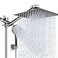 PinWin Shower Head Combo10 Inch High Pressure Rain Shower Head with 11 in Adjustable Extension Arm and 5 Settings HandheldPowerful Shower Spray Against Low Pressure Water with Long Hose