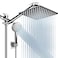PinWin Shower Head Combo8 Inch High Pressure Rain Shower Head with 11 Inch Adjustable Extension Arm and 5 Settings Handheld Shower Head ComboPowerful Shower Spray Against Low Pressure Water with Long