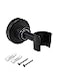 PHASAT Shower Head Holder Wall Mount SUS304 Stainless Steel Shower Wand HolderAdjustable Handheld Shower Head Bracket Holder Matte BlackA13021B