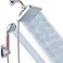Voolan High Pressure Rain Shower Head with Handheld Spray Combo Hand Held Filter Showerhead with Selfadhesive Holder and 59 Hose Luxury Chrome