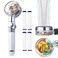 ANTOWER High Pressure Water Saving Handheld Propeller Shower head with filters Vortex shower head pause switch hydro jet shower head Easy Install Turbo Shower Head 360 Degrees Rotating