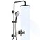 BRIGHT SHOWERS Rain Shower Heads System 9 Inch Rainfall Shower Head and Handheld Shower Head with Height Adjustable Holder Solid Brass Rail and 60 Long Stainless Steel Hose OilRubbed Bronze