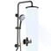 BRIGHT SHOWERS Rain Shower Heads System 9 Inch Rainfall Shower Head and Handheld Shower Head with Height Adjustable Holder Solid Brass Rail and 60 Long Stainless Steel Hose OilRubbed Bronze