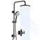 BRIGHT SHOWERS Rain Shower Heads System 9 Inch Rainfall Shower Head and Handheld Shower Head with Height Adjustable Holder Solid Brass Rail and 60 Long Stainless Steel Hose OilRubbed Bronze