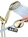 YASINU High Pressure 10 Setting Handheld Shower Head 5 Detachable Showerhead Spray Builtin Power Wash to Clean Tub Tile Pets 79 Extra Long Stainless Steel Hose Adjustable Bracket Gold