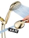 YASINU High Pressure 10 Setting Handheld Shower Head 5 Detachable Showerhead Spray Builtin Power Wash to Clean Tub Tile Pets 79 Extra Long Stainless Steel Hose Adjustable Bracket Gold