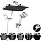 Hibbent cUPC High Pressure 13 Dual Shower Head Combo with 10mode Handheld Spray Upgraded Rainfall 5spray Shower Head 12 Adjustable Extension Arm 71 Hose Showerhead Holder Chrome