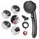 SINGSUO High Pressure Handheld Shower Head with On Off Switch Detachable Shower Head 3 Spray Modes Shower Massager Handheld with Hose and Adjustable Angle Bracket Black