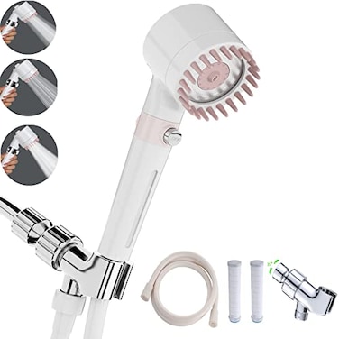 xianshengle Shower Head with Handheld Shower Heads High Pressure High Flow Even with Low Water PressureHand Held Showerhead Set3 Modes Filtered Showerhead with 59Replacement HoseBracketCotton Filters