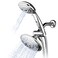 Hydroluxe 30Setting UltraLuxury 6 inch Rainfall Shower Head Handheld 3way Combo with Water Saving Pause Switch and Stainless Steel HoseEnjoy Separately or Together Premium All Chrome Finish