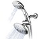 Hydroluxe 30Setting UltraLuxury 6 inch Rainfall Shower Head Handheld 3way Combo with Water Saving Pause Switch and Stainless Steel HoseEnjoy Separately or Together Premium All Chrome Finish