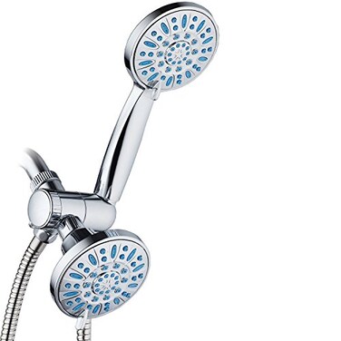 AquaDance AntimicrobialAntiClog HighPressure 30setting Shower Combo by with Microban Nozzle Protection from Growth of Mold Mildew Bacteria for Stronger Shower Aqua Blue