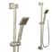 Moen 90 Degree Brushed Nickel Modern EcoPerformance Handshower Handheld Shower with 30Inch Slide Bar and 69Inch Metal Hose S3879EPBN