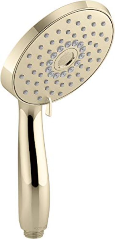 KOHLER 22165GAF Forte Multifunction Handshower Handheld Showerhead with 3 Spray Settings 175 GPM Vibrant French Gold