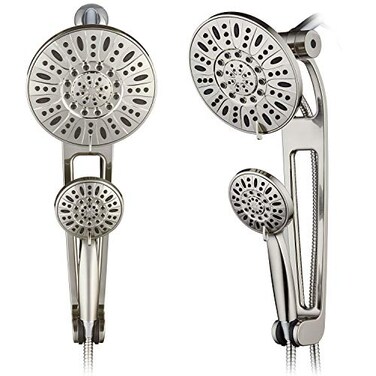 AquaDance HighPressure 48Mode 3Way Shower Spa Combo with Adjustable 18Inch Extension Arm Brushed Nickel