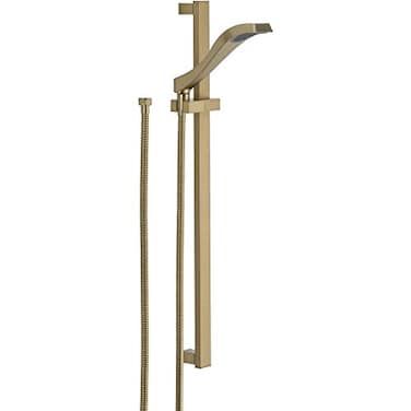 Delta Faucet Dryden SingleSpray TouchClean WallMount Slide Bar Hand Held Shower with Hose Champagne Bronze 57051CZ