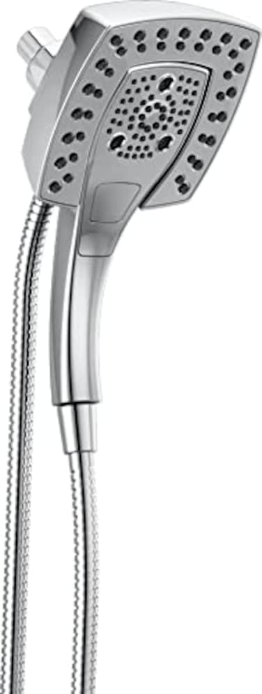 Delta 58474 Universal Showering 175 GPM Multi Function 2in1 In2ition Shower Head and Hand Shower with Touch Clean H2Okinetic and MagnaTite Technology Lumicoat Chrome
