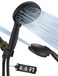 YASINU High Pressure 10 Setting Handheld Shower Head 5 Detachable Showerhead Spray Builtin Power Wash to Clean Tub Tile Pets 79 Extra Long Stainless Steel Hose Adjustable Bracket Matte Black