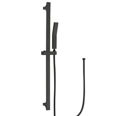 BEIYI Matte Black Handheld Shower with Slide Bar Square Handheld Shower Head with Hose HighPressure Shower Head with 29 Long Slide Bar Combo Adjustable Height