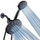 AquaDance 7 Premium High Pressure 3Way Rainfall Combo for The Best of Both Worlds Enjoy Luxurious Rain Showerhead and 6Setting Hand Held Shower Separately or Together Matte Black Finish