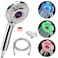 JIEYUMJ LED Shower Head Color Changing Handheld Shower Head High Pressure with Hose Water Saving Spray Showerheads Discoloration Warning Water Temperature Display 3 Spray Modes Easy to Install Chrome