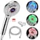 JIEYUMJ LED Shower Head Color Changing Handheld Shower Head High Pressure with Hose Water Saving Spray Showerheads Discoloration Warning Water Temperature Display 3 Spray Modes Easy to Install Chrome