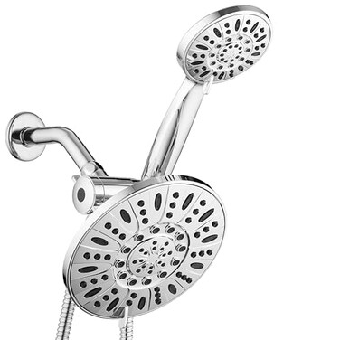 AquaDance Chrome 7 Premium High Pressure 3Way Rainfall Combo with Extra Long 72 inch Hose Enjoy Luxury 6Setting Rain Showerhead and Matching Hand Held Shower Separately or Together