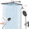 MINGOR-Style 13 Rainfall Shower Head with Handheld Spray Combo PushButton Diverter 3Mode Handheld Shower HeightAdjustable Extension Arm Easy Install in 15 Min Chrome