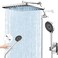 MINGOR-Style 13 Rainfall Shower Head with Handheld Spray Combo PushButton Diverter 3Mode Handheld Shower HeightAdjustable Extension Arm Easy Install in 15 Min Chrome