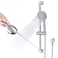 LOCALAND Hand Shower with Slide Bar High Pressure 10 Setting Handheld Shower Head Adjustable Height 24 Slide Bar Wall Supply Elbow and 66ft Extra Long Shower Hose Brushed Nickel