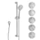 YUESIMATE 304 Stainless Steel Shower Slide Bar 28Inch with Adjustable Handheld Shower Head and 59Inch Hose High Pressure 5 Setting Hand Shower with Wall MountShower Slide Bar Combo Brushed Nickel