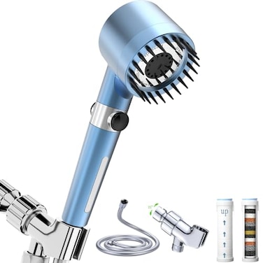 xianshengle Shower Head with HandheldFiltered Shower Heads High Pressure High Flow Even with Low Water PressureHand Held Showerhead Set Filtered Showerhead with 59Replacement HoseBracketCotton Filters