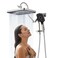 V-Frankness 13 Inch Rainfall Shower Head with MultiFunction Handheld Sprayer Combo 3Way Metal Extended Diverter with Holder and Metal Adjustable Curved Shower Extension Arm Extra Long Hose Brushed Nic