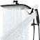 G-Promise GPromise All Metal 14 Inch Rain Shower Head with Massage Mode Handheld Spray Combo 3Way Diverter with Pause Setting Full Body Coverage Modern Bathroom Upgrade Matte Black