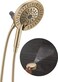 Delta 6Setting In2ition 2in1 Dual Shower Head with Handheld High Pressure ProClean Spray Brushed Gold Detachable Shower Head with Hose 175 GPM Flow Rate Champagne Bronze 75655CZ