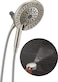 Delta 6Setting In2ition 2in1 Dual Shower Head with Handheld High Pressure ProClean Spray Brushed Nickel Detachable Shower Head with Hose 175 GPM Flow Rate Satin Nickel 75655SN