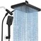 SR SUN RISE Rain Shower Head with Handheld Spray Combo Set Adjustable 12 Rainfall Dual Shower Head DoubleTandem Shower Head Waterfall Showerhead Bathroom Matte Black