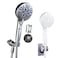 GwernKB Handheld Shower Head with on off SwitchBuiltin Power Spray7Setting High Pressure Spray Shower Wand with 79in Long HoseBracket and Extra Adhesive Shower Holder for Lower MountChrome