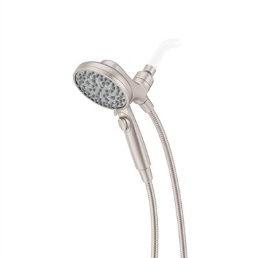 Pfister HydroFuse Handheld Shower Head with Magnetic Docking 6Function High Pressure Showerhead 25 GPM Flow Rate Spot Defense Brushed Nickel Finish 016HFM01GS
