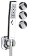 G-Promise GPromise All Metal 3 Function Handheld Shower Head Buildin Massage Mode with 70 Inch Stainless Steel Shower Hose Extra Long and Dual Purpose Hand Held Holder Slide Adjustment Mode Chrome