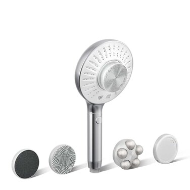 KOHLER K28682GCP SpaViva TwoFunction Handheld Showerhead Includes Cleansing Device with Four Attachments Face Body Brush Body Scrubber Body Massager 175 GPM Polished Chrome